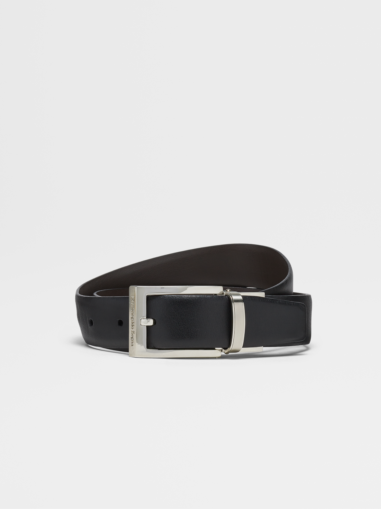 Black Smooth Leather and Brown Smooth Leather Reversible Belt